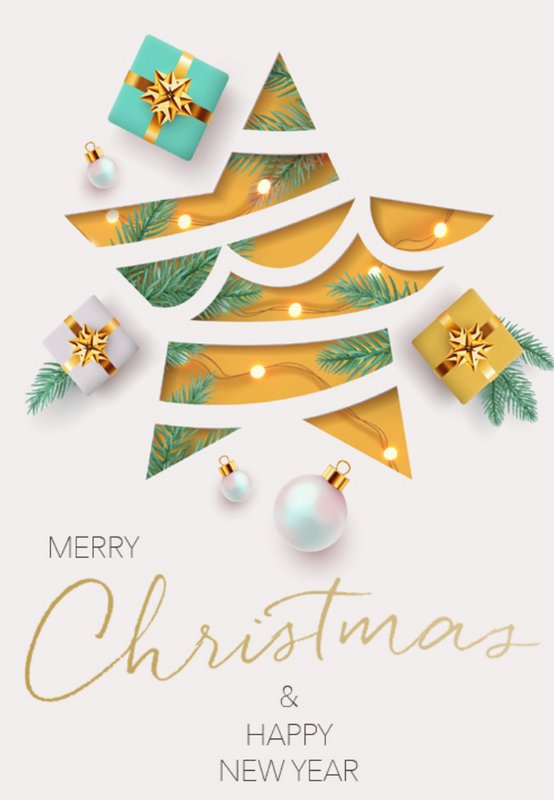 Christmas Star card front